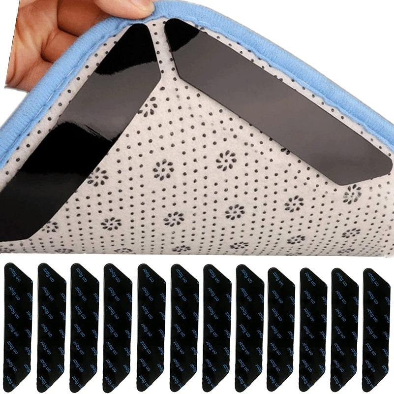 Ковер Нескользящая Наклейка Многоразовая Моющаяся Против Скручивания Ковер Патч Фиксированные Наклейки Напольный Коврик Лента Захват Угловой Коврик 1PC