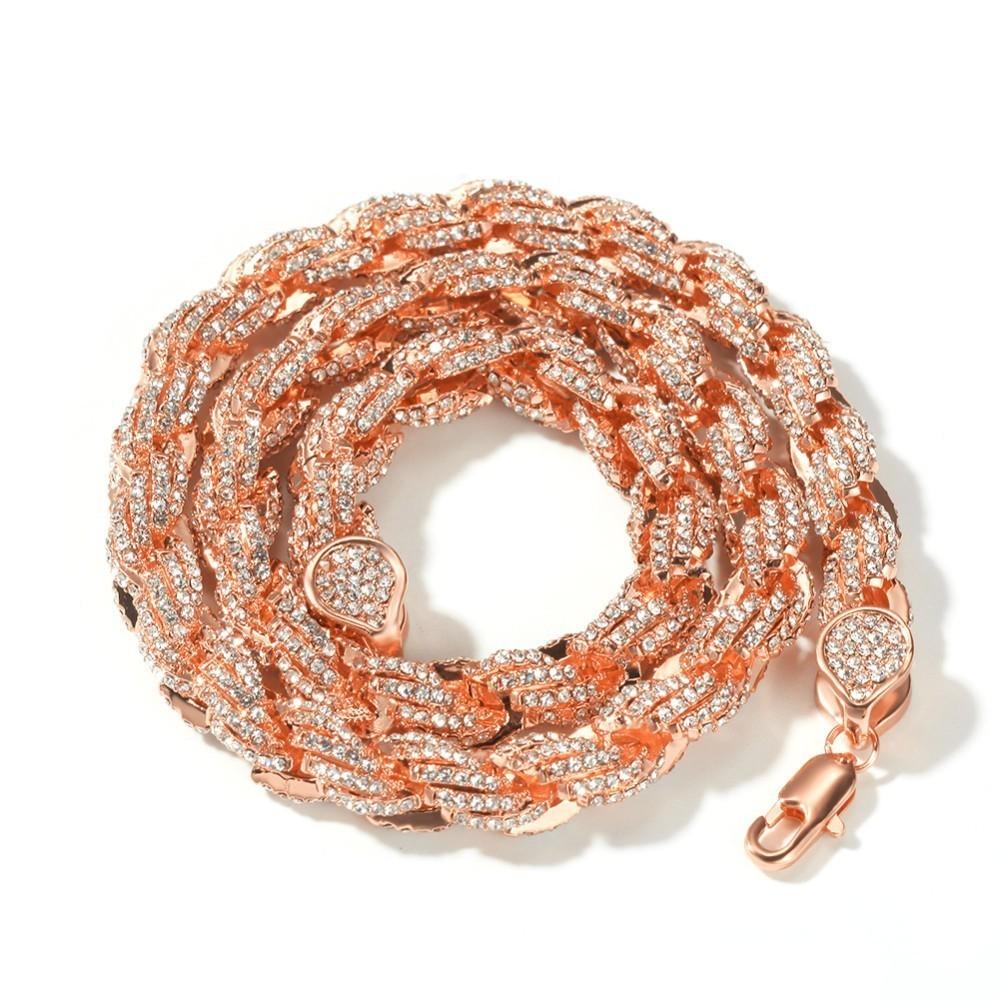 THE BLING KING Micro Paved 9mm Rope Chain Necklace Gold Color Iced Rhinestones Hiphop Necklaces Jewelry Men Women Drop Shipping 16inch рожевий колір золота
THE BLING KING Micro Paved 9mm Rope Chain Necklace Gold Color Iced Rhinestones Hiphop Necklaces Jewelry Men Women Drop Shipping 16inch рожевий колір золота