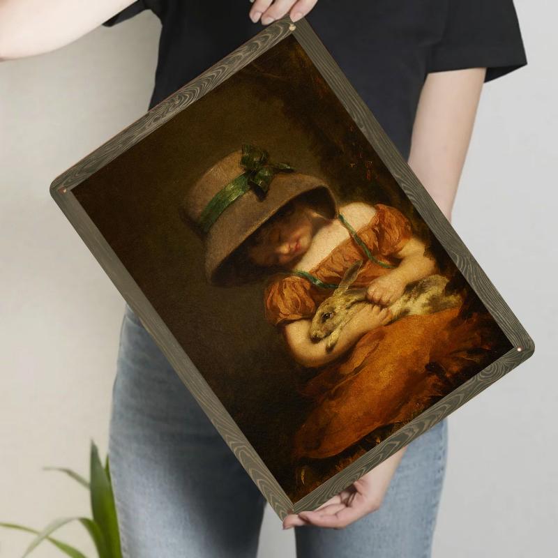 Vintage Oil Painting Style Girl with Rabbit Metal Tin Wall Art Home Decor for Living Room 20x30cm(7.8x11.8inch)
Vintage Oil Painting Style Girl with Rabbit Metal Tin Wall Art Home Decor for Living Room 20x30cm(7.8x11.8inch)