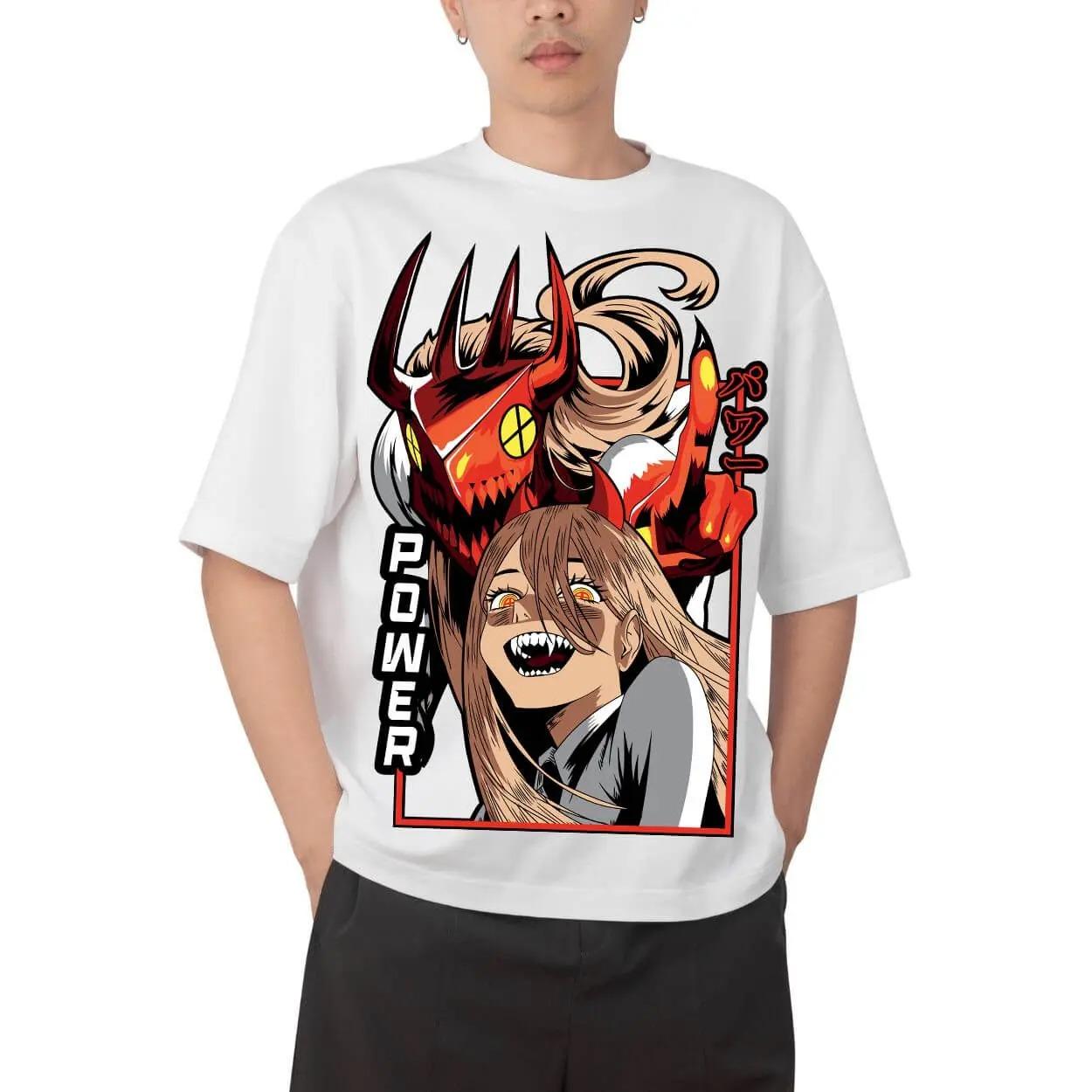 Chainsaw Man Power Dual Form Anime White Oversized T-Shirt Streetwear Pop Rock Concert Fan Merch T-Shirt 4XL
Chainsaw Man Power Dual Form Anime White Oversized T-Shirt Streetwear Pop Rock Concert Fan Merch T-Shirt 4XL