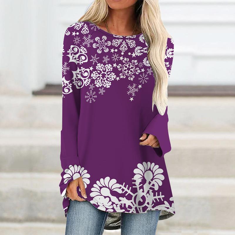 Плюс размер Женская красная лосиная футболка с длинным рукавом и круглым воротником, повседневная мешковатая футболка средней длины на Рождество 8XL фиолетовый
Плюс размер Женская красная лосиная футболка с длинным рукавом и круглым воротником, повседневная мешковатая футболка средней длины на Рождество 8XL фиолетовый