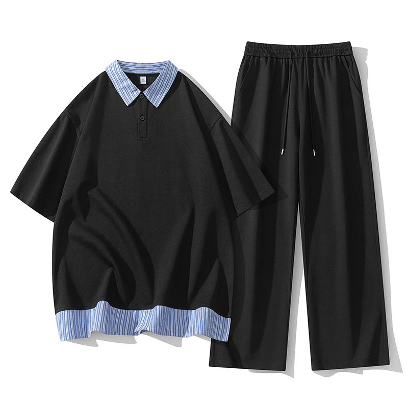 Plus Size Men s Short-sleeved Loose Casual Sports Two-piece Set 2XL чёрный
Plus Size Men s Short-sleeved Loose Casual Sports Two-piece Set 2XL чёрный