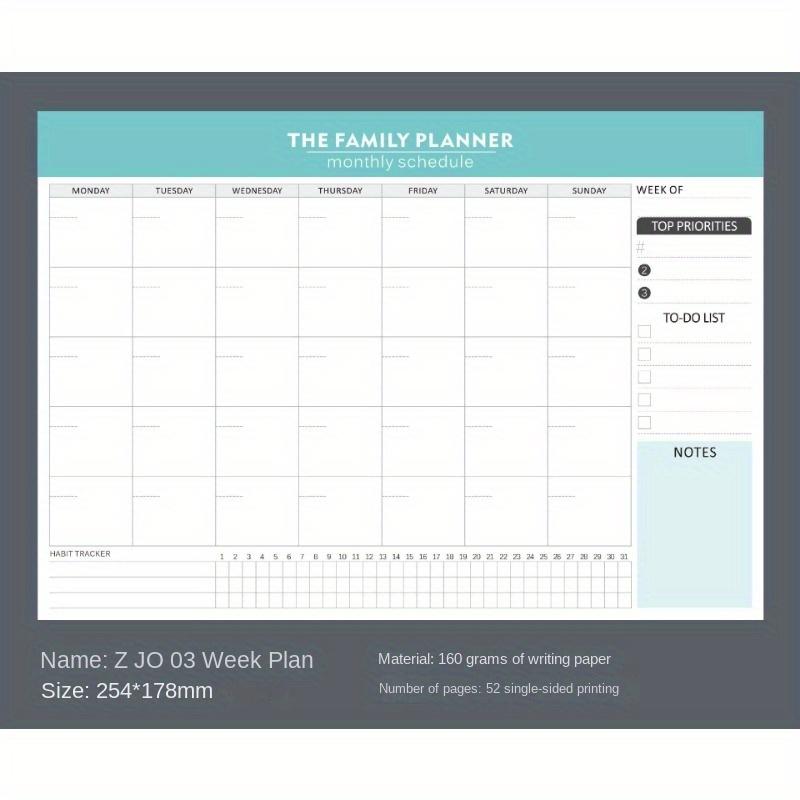 Productivity Powerhouse: English Weekly/Monthly Planner with Sticky Note Pad - Perfect for Professionals,Students &Goal Tracking
Productivity Powerhouse: English Weekly/Monthly Planner with Sticky Note Pad - Perfect for Professionals,Students &Goal Tracking
