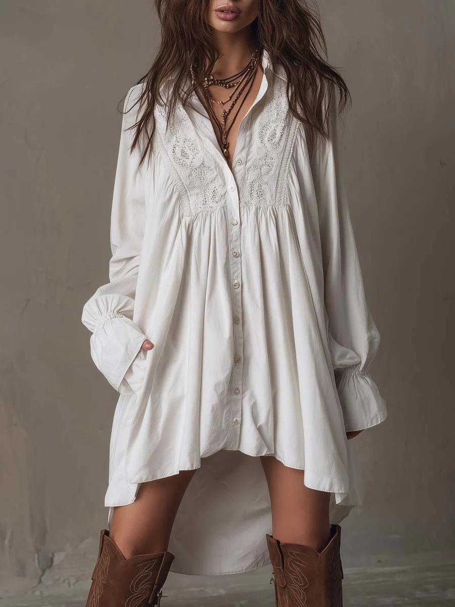 Women s Collared Long Sleeve Button-Down Shirt XXL білий
Women s Collared Long Sleeve Button-Down Shirt XXL білий