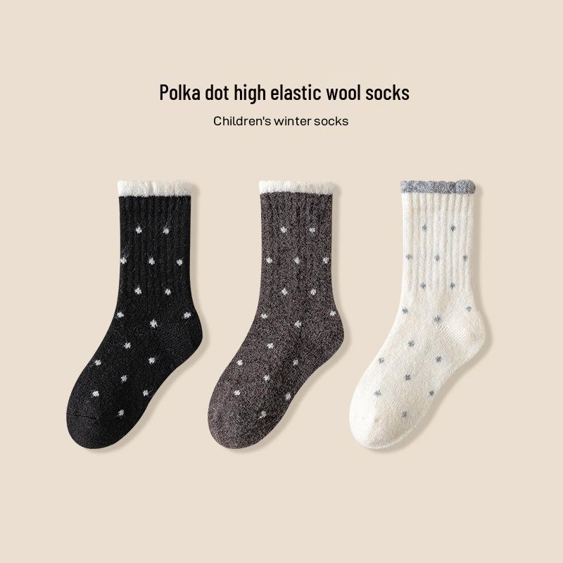 Вовняні шкарпетки до коліна для дівчат у корейському стилі - В горошок, Теплі до середини гомілки для осені/зими XL for 8-12 years (Foot Length 20-22cm)
Вовняні шкарпетки до коліна для дівчат у корейському стилі - В горошок, Теплі до середини гомілки для осені/зими XL for 8-12 years (Foot Length 20-22cm)