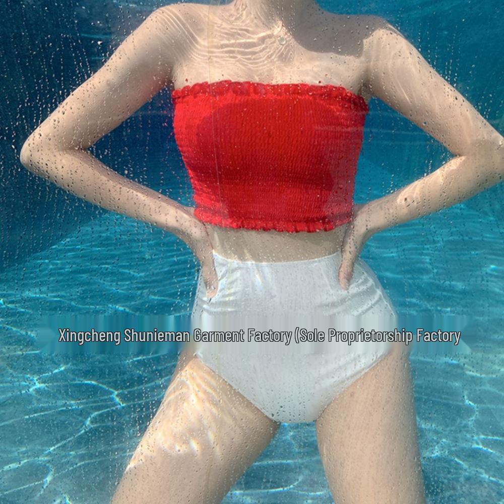 Women s Split Bikini High-Waist Skirt Style Korean Ins Chest Swimsuit Swimwear Medium синій
Women s Split Bikini High-Waist Skirt Style Korean Ins Chest Swimsuit Swimwear Medium синій