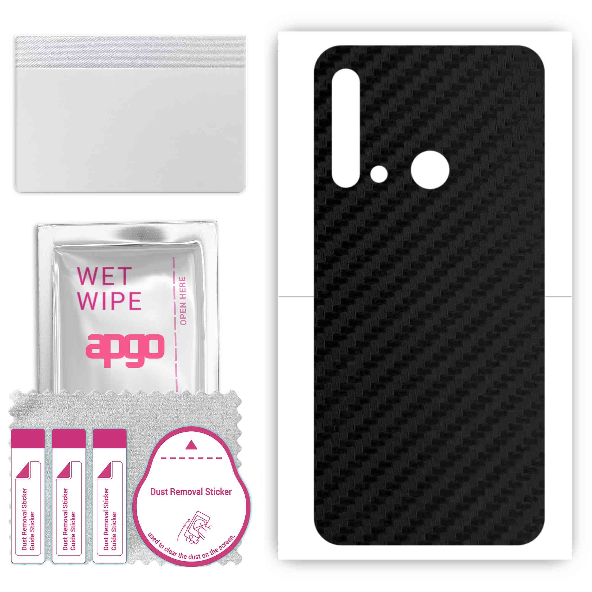 apgo Protective Skin Sticker for the back compatible with Huawei nova 5i, Wrap Film, Foil, Vinyl - Pattern Carbon Black
apgo Protective Skin Sticker for the back compatible with Huawei nova 5i, Wrap Film, Foil, Vinyl - Pattern Carbon Black