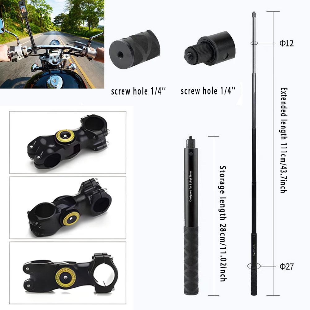for Insta360 X2 X3 X4 Motorcycle Bicycle Bracket Mount with Selfie Stick for Insta 360 GoPro Dji Osmo Action Camera Accessories
for Insta360 X2 X3 X4 Motorcycle Bicycle Bracket Mount with Selfie Stick for Insta 360 GoPro Dji Osmo Action Camera Accessories