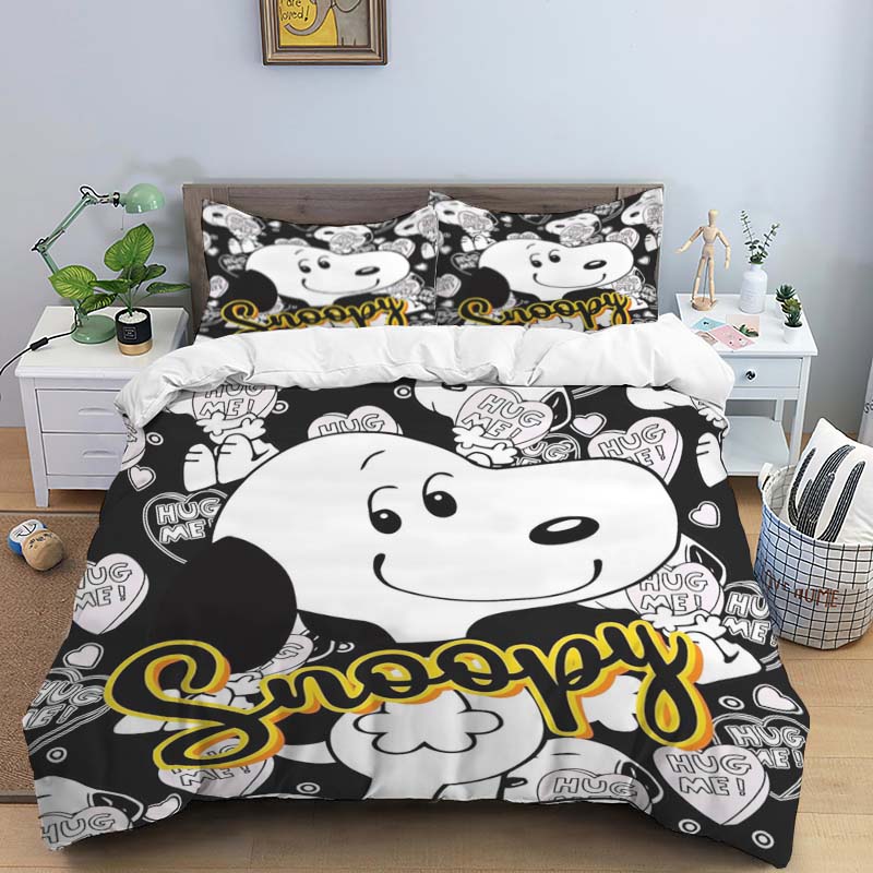 New moHappy puppy pattern duvet cover, Snoopy cartoon bedding, breathable, 3D printed, comfortable and warm, suitable for sleep. 135x200cm
New moHappy puppy pattern duvet cover, Snoopy cartoon bedding, breathable, 3D printed, comfortable and warm, suitable for sleep. 135x200cm