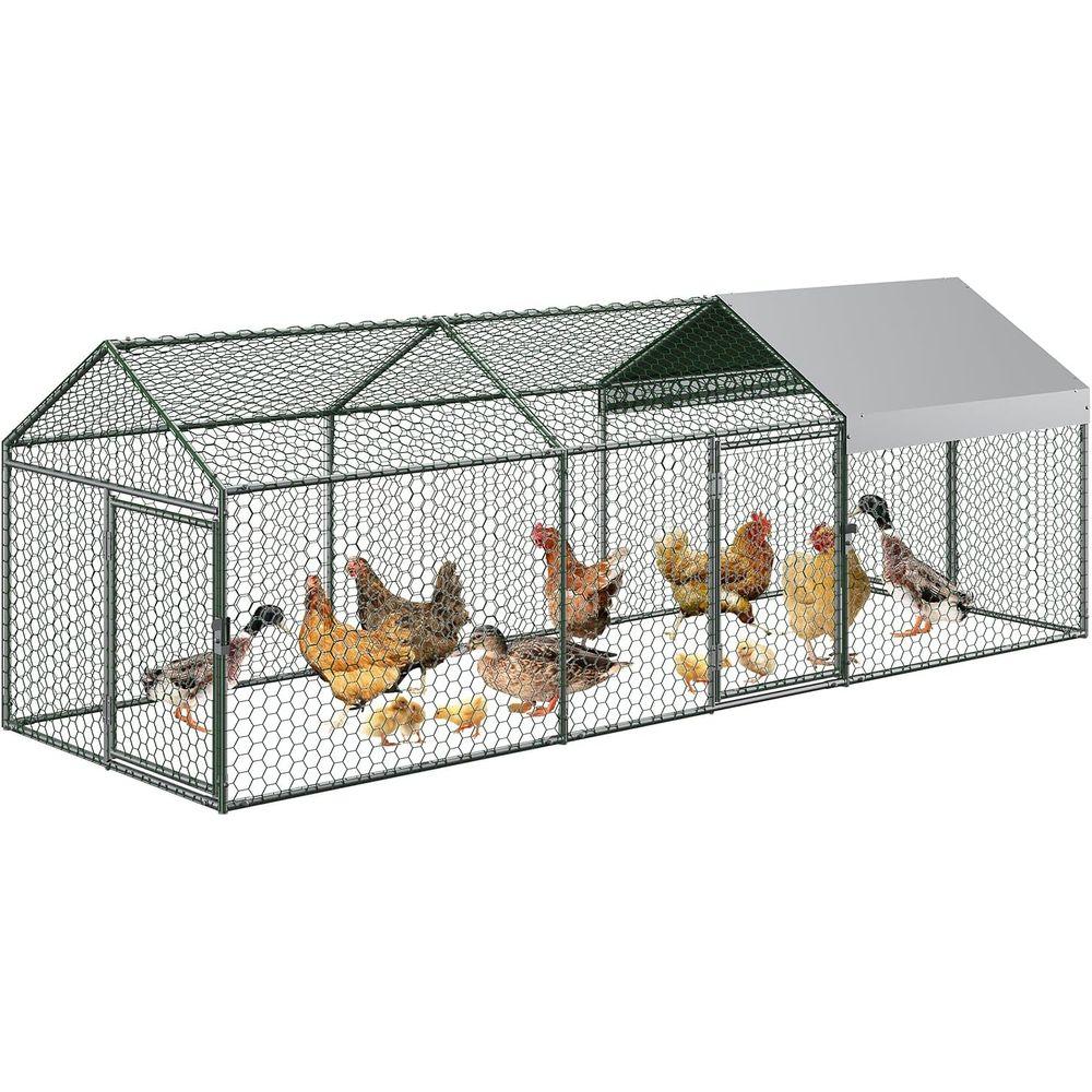Walk-In Metal Chicken Coop, 120L x 40W x 40H, Outdoor Poultry House with Cover and 3 Locks United States
Walk-In Metal Chicken Coop, 120L x 40W x 40H, Outdoor Poultry House with Cover and 3 Locks United States