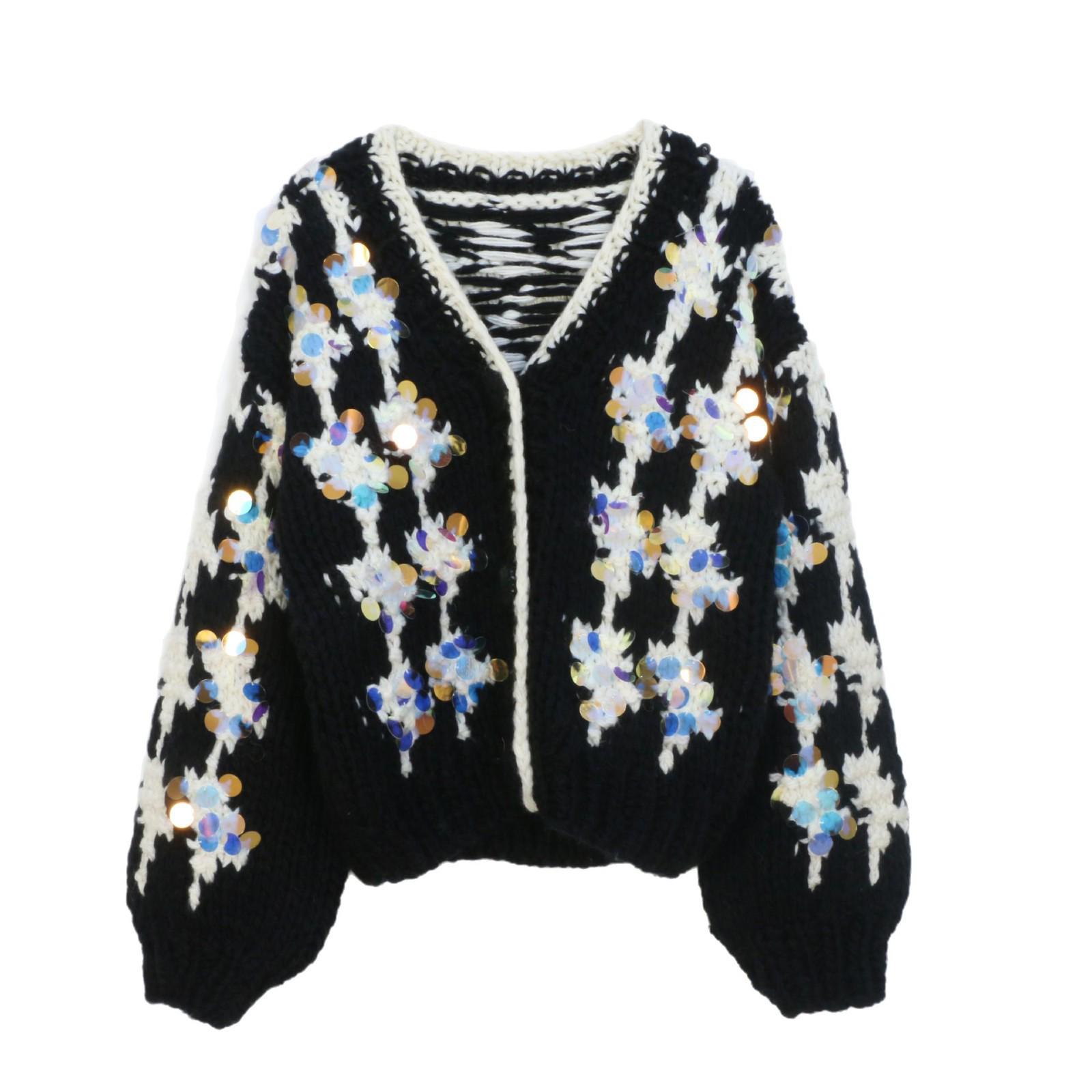 Women s French Chic Color Block Hand-Knit Cardigan - Loose, Cozy Sweater for Autumn & Winter Large
Women s French Chic Color Block Hand-Knit Cardigan - Loose, Cozy Sweater for Autumn & Winter Large