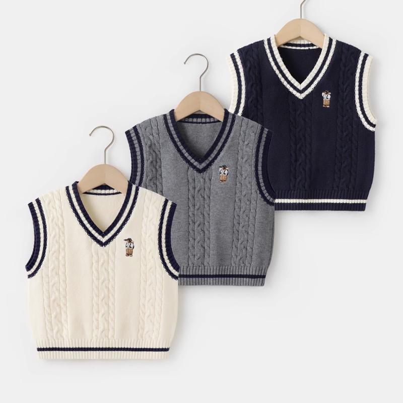 Boys Preppy Knitted Vest - Spring/Autumn Toddler Sweater Top 110cm темно-синього кольору
Boys Preppy Knitted Vest - Spring/Autumn Toddler Sweater Top 110cm темно-синього кольору