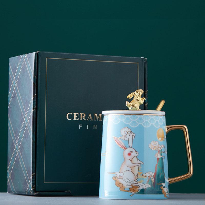 430ml Chinese Style Rabbit Coffee Cup With Gift Box Ceramics Animals Mug with Spoon And Lid Anniversary Christmas Birthday Gift 401-500ml синий
430ml Chinese Style Rabbit Coffee Cup With Gift Box Ceramics Animals Mug with Spoon And Lid Anniversary Christmas Birthday Gift 401-500ml синий