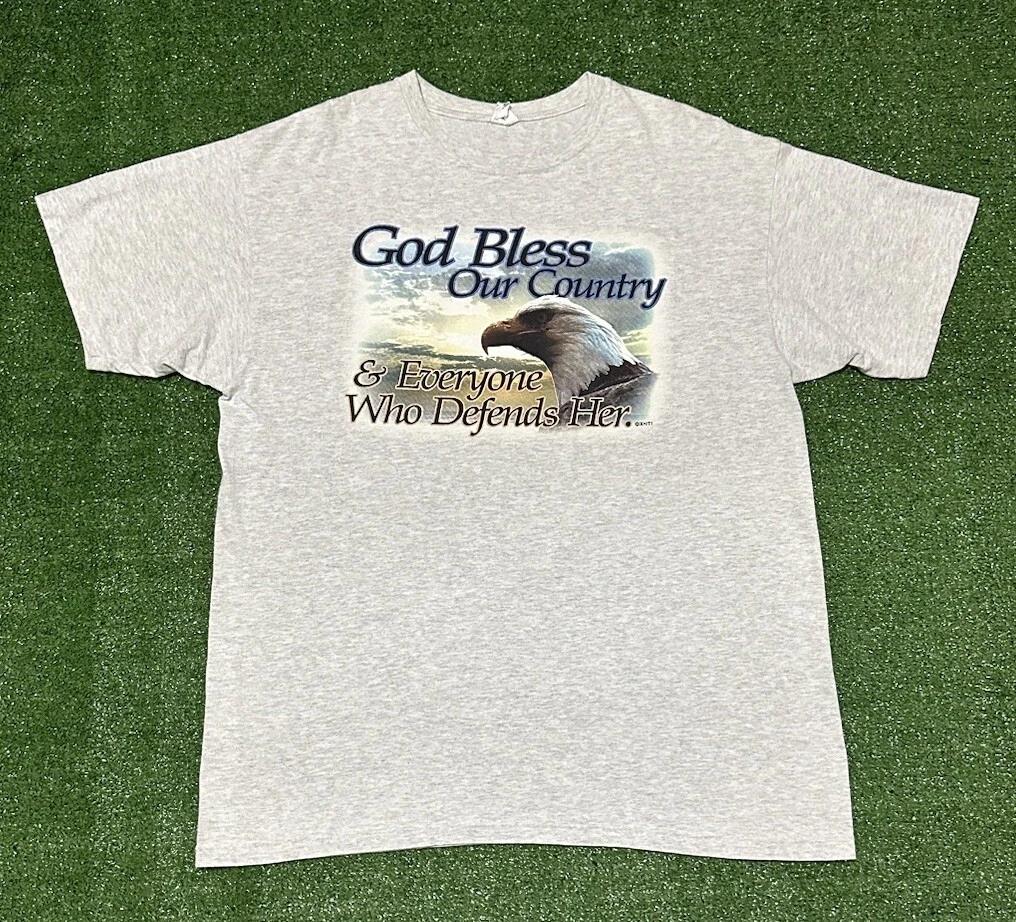God Bless This Country USA Army Military T Shirt Adult Size XL S
God Bless This Country USA Army Military T Shirt Adult Size XL S
