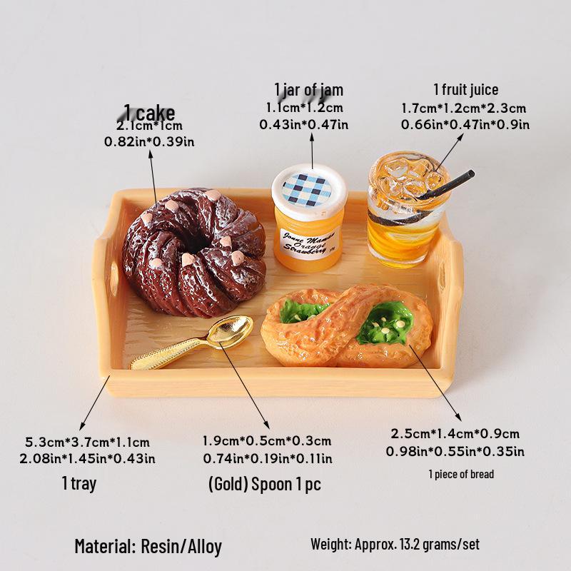 Miniature Dollhouse Bread & Juice Cake Set - DIY Decorations & Accessories
Miniature Dollhouse Bread & Juice Cake Set - DIY Decorations & Accessories