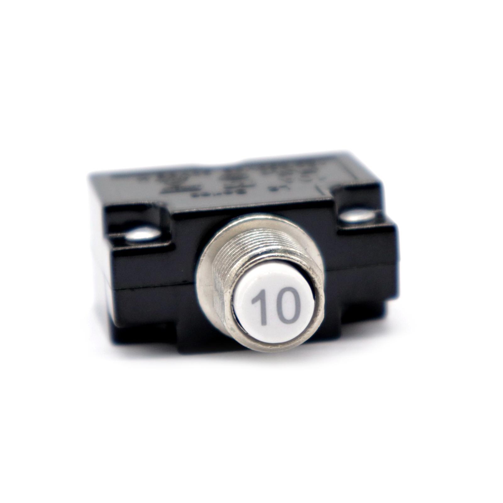 Thermal Circuit Breaker with Reset Button Circuit Breaker 10A 125Celsius250V AC Overload with Auto Shut-Off and Resettable Design for
Thermal Circuit Breaker with Reset Button Circuit Breaker 10A 125Celsius250V AC Overload with Auto Shut-Off and Resettable Design for