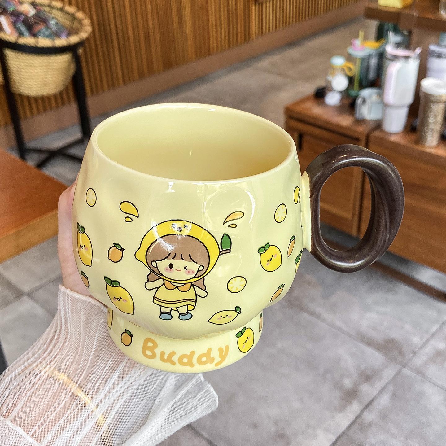 High Appearance Level Fruit Girl Gift Box Cup Large Capacity Ceramic Cup Gift Water Cup Mug Lid Spoon Souvenir 450ML
High Appearance Level Fruit Girl Gift Box Cup Large Capacity Ceramic Cup Gift Water Cup Mug Lid Spoon Souvenir 450ML