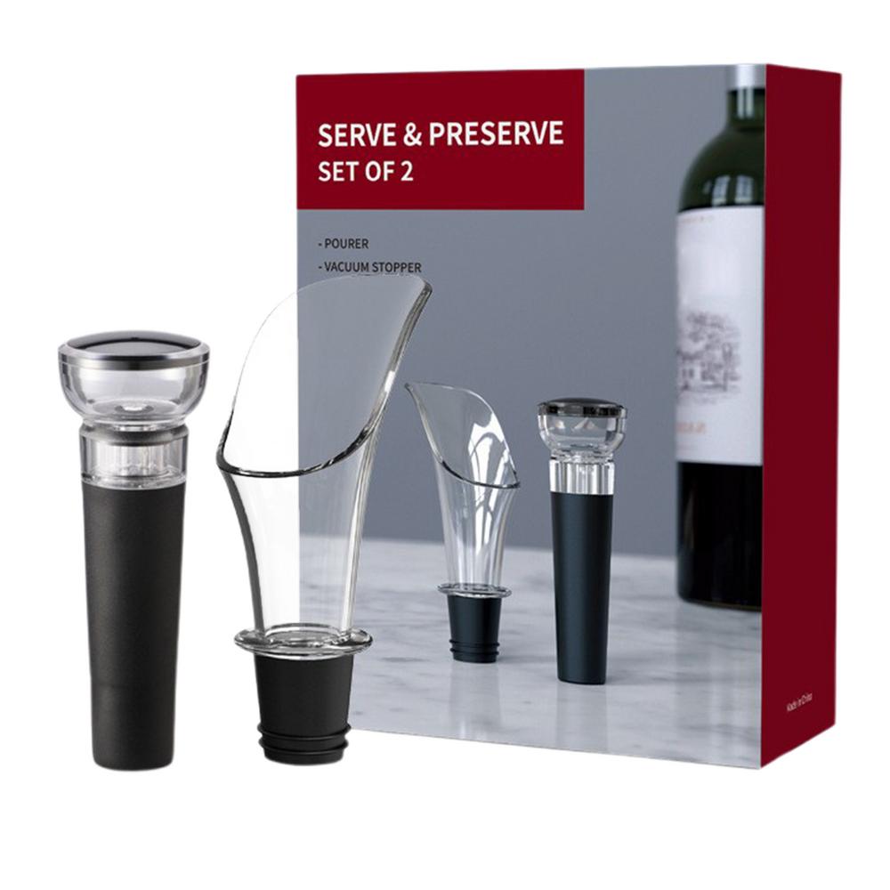 Wine Pourer And Stopper Liquor Bottle Pourer Vacuum Wine Stopper Bottle Sealer For Improved Flavor Bar Bartender Accessories чорний
Wine Pourer And Stopper Liquor Bottle Pourer Vacuum Wine Stopper Bottle Sealer For Improved Flavor Bar Bartender Accessories чорний