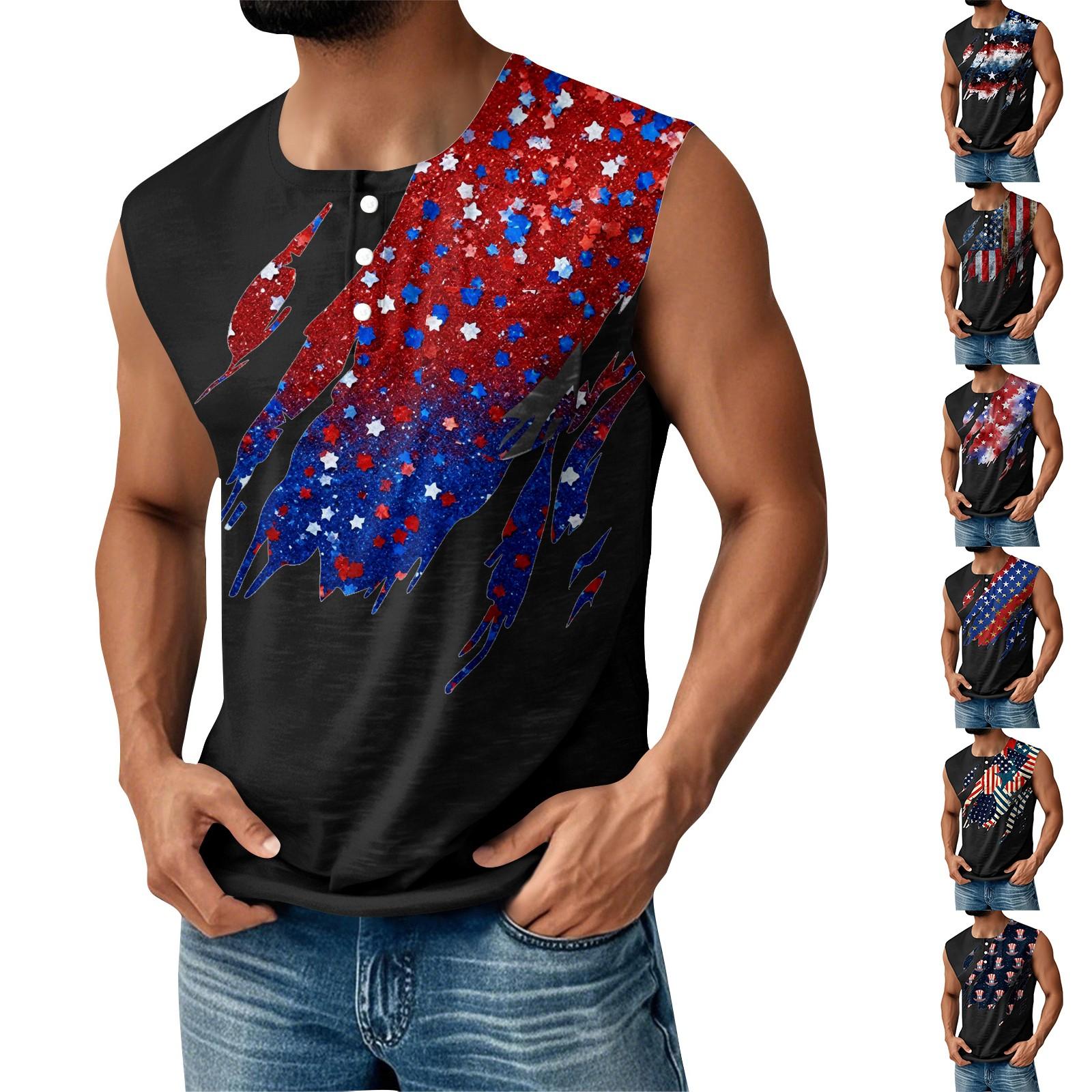 Men s Summer Independence Day Printed Sports Button Pocket Sleeveless Tank Top S Темно-синій
Men s Summer Independence Day Printed Sports Button Pocket Sleeveless Tank Top S Темно-синій