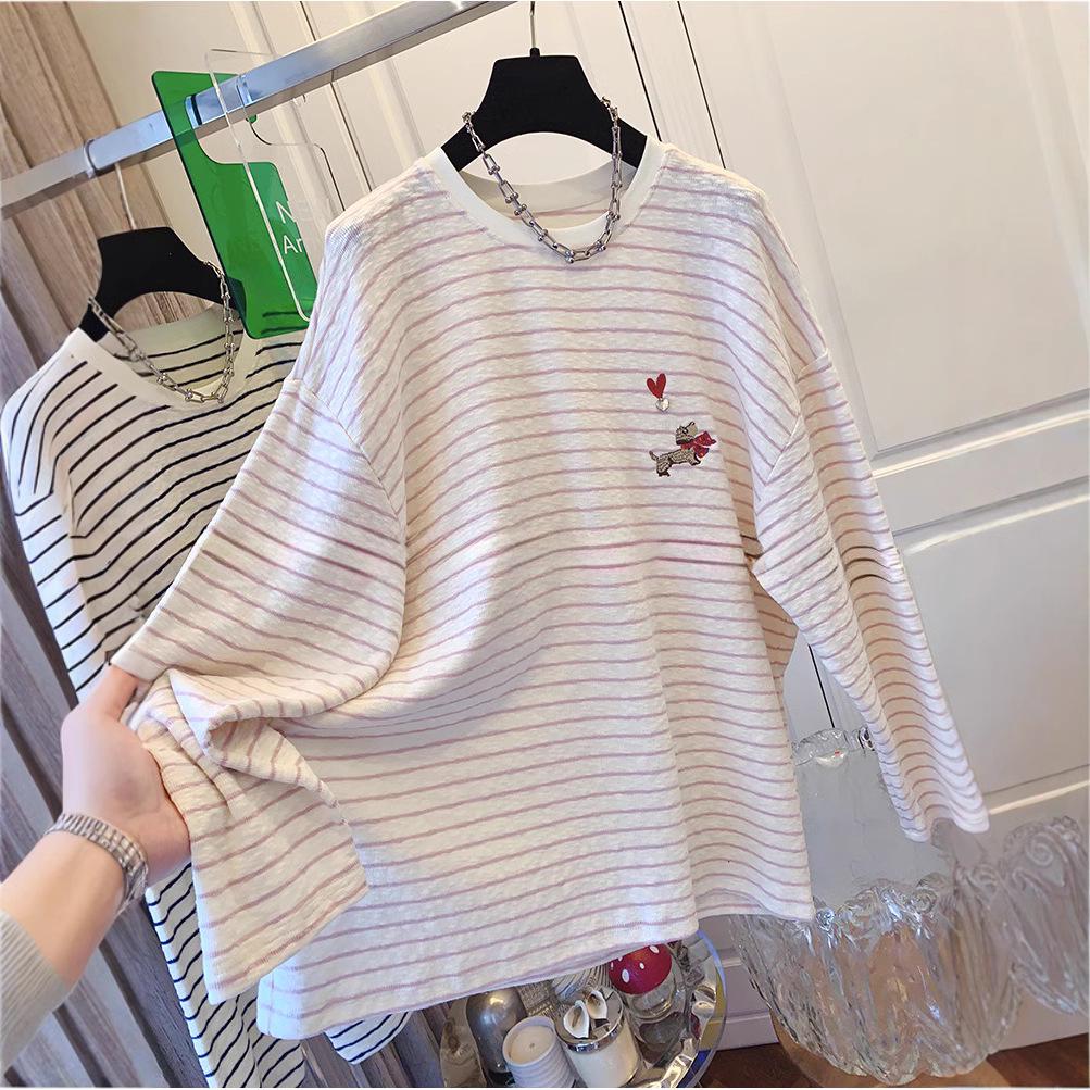 Women s Plus Size European Style Striped Long Sleeve Heart & Puppy Embroidered T-Shirt for Autumn/Winter 2025. 2XL розовый
Women s Plus Size European Style Striped Long Sleeve Heart & Puppy Embroidered T-Shirt for Autumn/Winter 2025. 2XL розовый