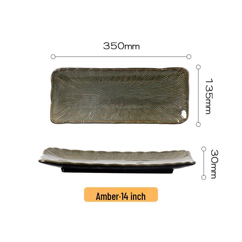 Ruhan Japanese Style Reactive Glaze Rectangular Sushi & Fish Plate
Ruhan Japanese Style Reactive Glaze Rectangular Sushi & Fish Plate