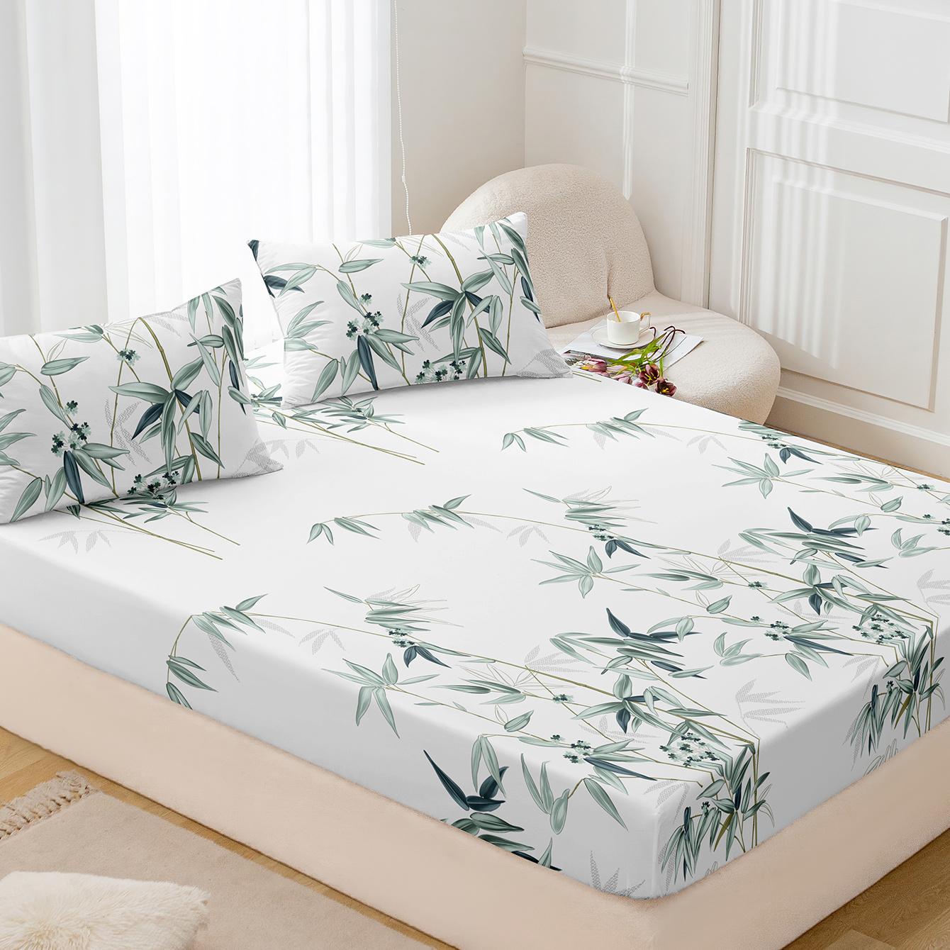 3Pcs Soft & Breathable Plant Printed Fitted Sheet Set - Luxurious Bedding For A Comfortable Sleeping Experience In Bed Sheet Set 90x200cmx25
3Pcs Soft & Breathable Plant Printed Fitted Sheet Set - Luxurious Bedding For A Comfortable Sleeping Experience In Bed Sheet Set 90x200cmx25