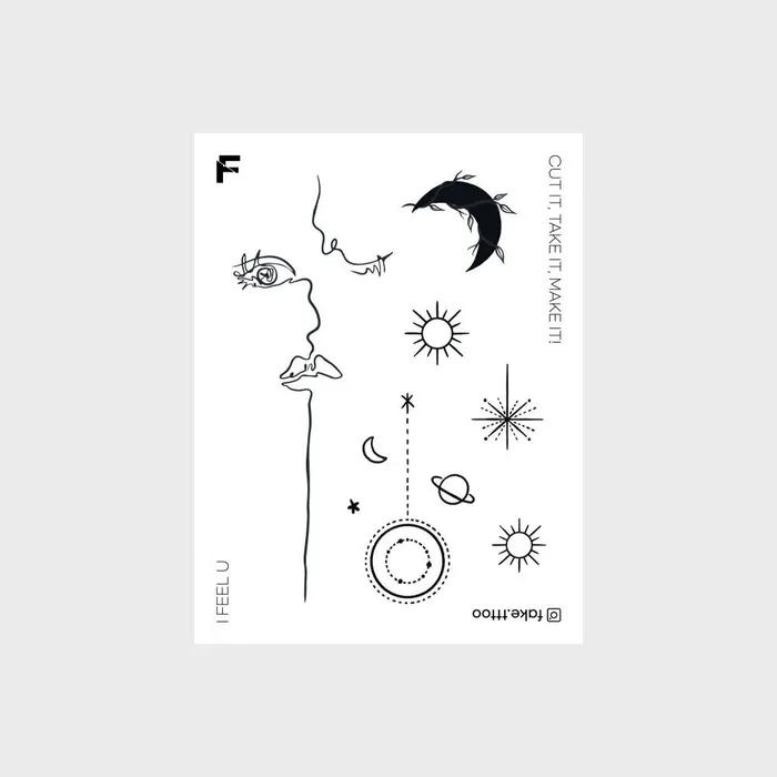 Длинная наклейка-татуировка на лицо
Длинная наклейка-татуировка на лицо