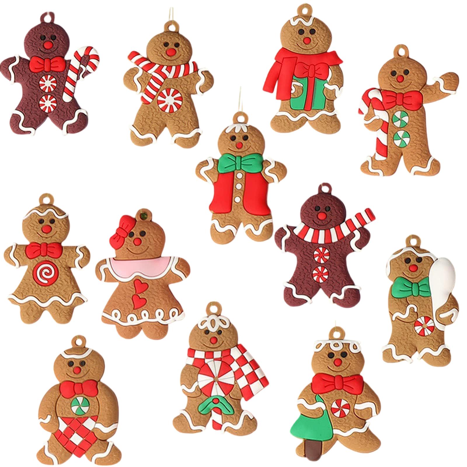 12pcs Ornaments For Christmas Tree, Assorted Plastic Gingerbread Figurines Ornaments, Christmas Tree Hanging Decorations, 3 Inch Tall2D One Size
12pcs Ornaments For Christmas Tree, Assorted Plastic Gingerbread Figurines Ornaments, Christmas Tree Hanging Decorations, 3 Inch Tall2D One Size