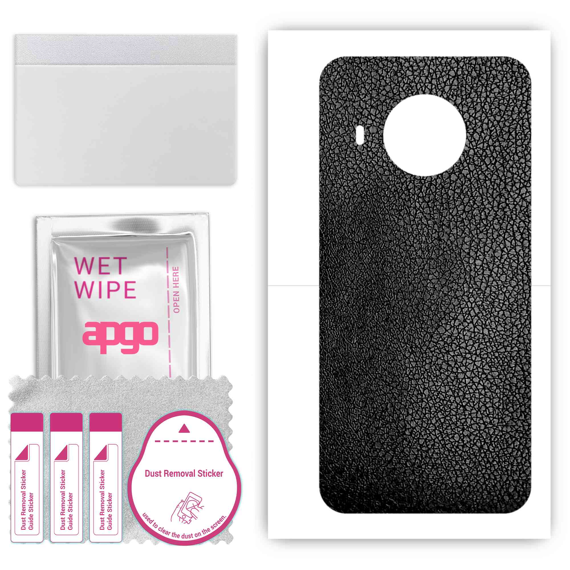 apgo Protective Skin Sticker for the back compatible with Nokia X100, Wrap Film, Foil, Vinyl - Pattern Black Leather
apgo Protective Skin Sticker for the back compatible with Nokia X100, Wrap Film, Foil, Vinyl - Pattern Black Leather
