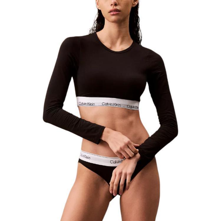 Calvin Klein Fitted Crew Neck Soft Letter Long Sleeve Wireless Bra Women Underwear Black QF8009-001 M
Calvin Klein Fitted Crew Neck Soft Letter Long Sleeve Wireless Bra Women Underwear Black QF8009-001 M