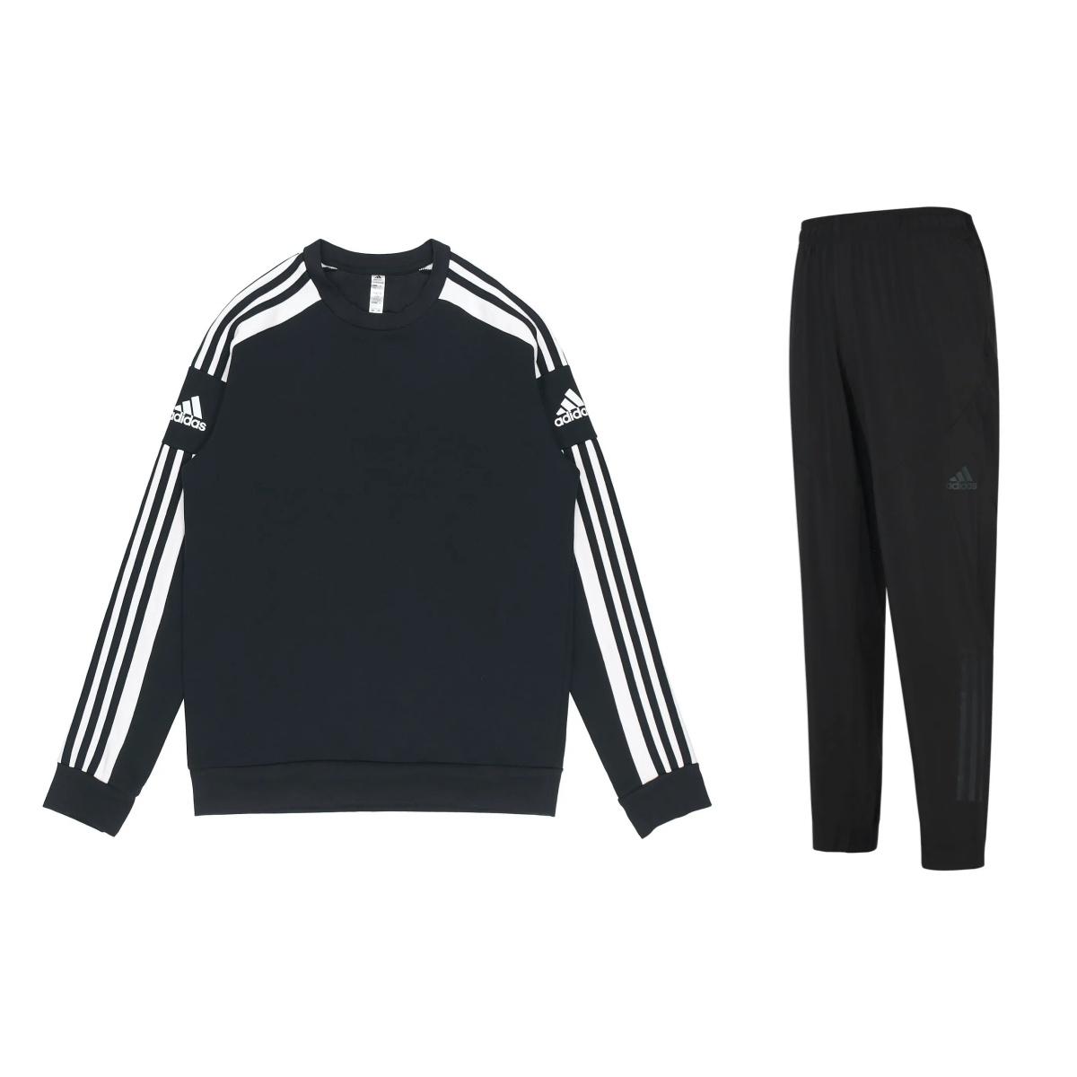 Adidas Striped Crew Neck Long Sleeve Sweatshirt Knit Long Pants Casual Sports Set Men sets Black GT6638+CG1506 S
Adidas Striped Crew Neck Long Sleeve Sweatshirt Knit Long Pants Casual Sports Set Men sets Black GT6638+CG1506 S
