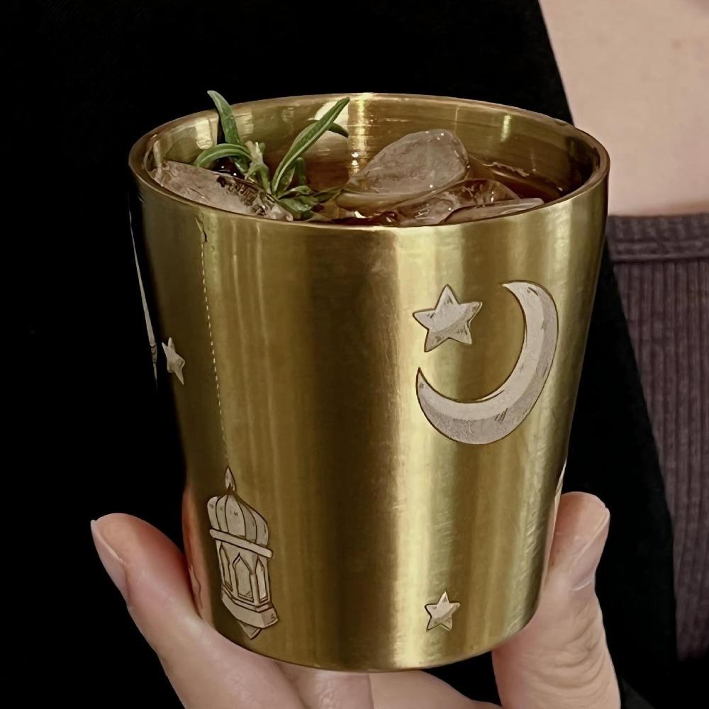 Middle Eastern Style Stars Moon Tea Cup Stainless Steel Beverage Cup Milk Cup Beer Cup Bar Party 2.76x2.76x2.76 in
Middle Eastern Style Stars Moon Tea Cup Stainless Steel Beverage Cup Milk Cup Beer Cup Bar Party 2.76x2.76x2.76 in