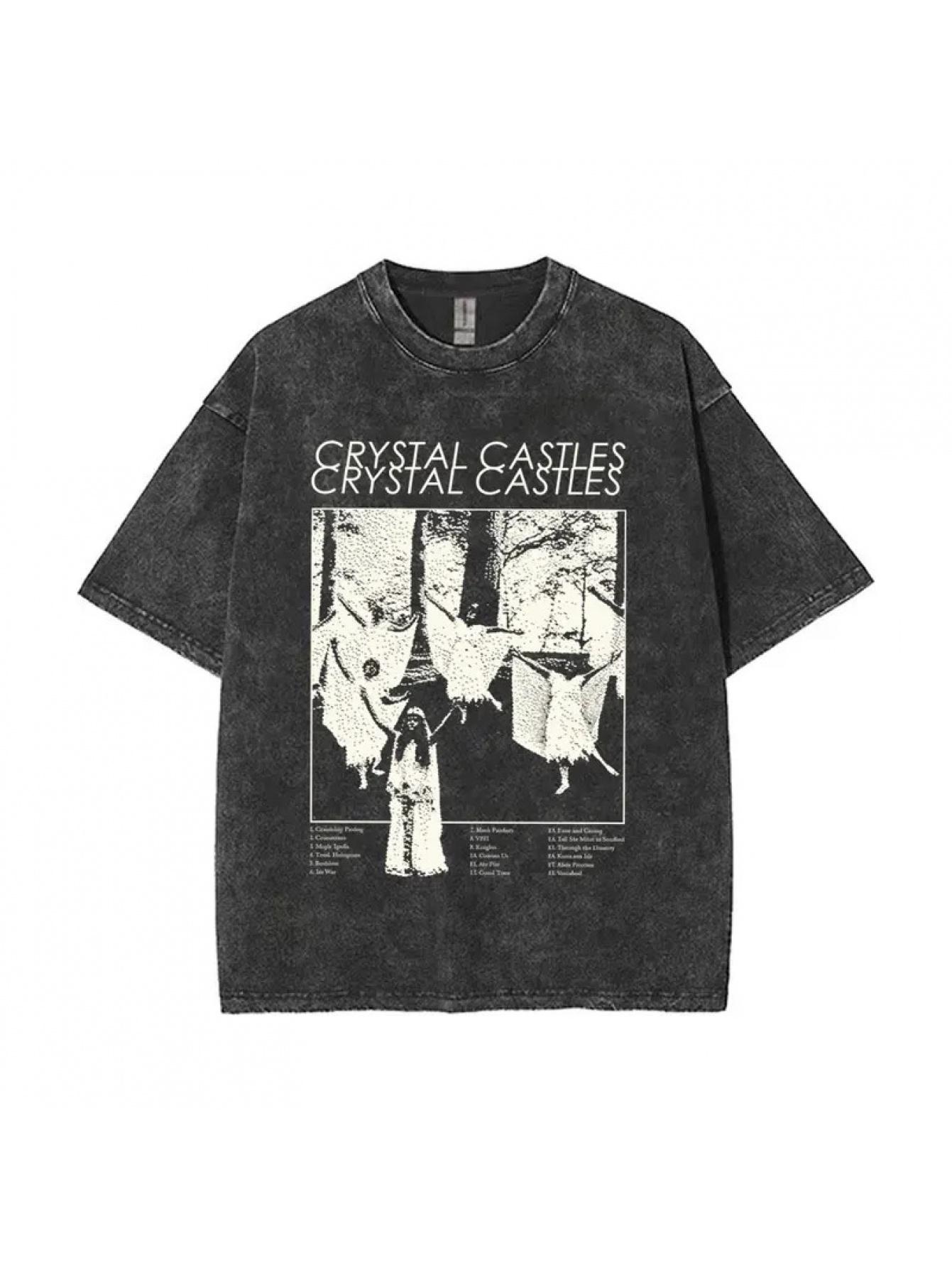Men s Retro Crystal Castle Music Album Theme T-shirt Street Washed Cotton Loose Neutral T-shirt Fashion Trend Y2K M
Men s Retro Crystal Castle Music Album Theme T-shirt Street Washed Cotton Loose Neutral T-shirt Fashion Trend Y2K M