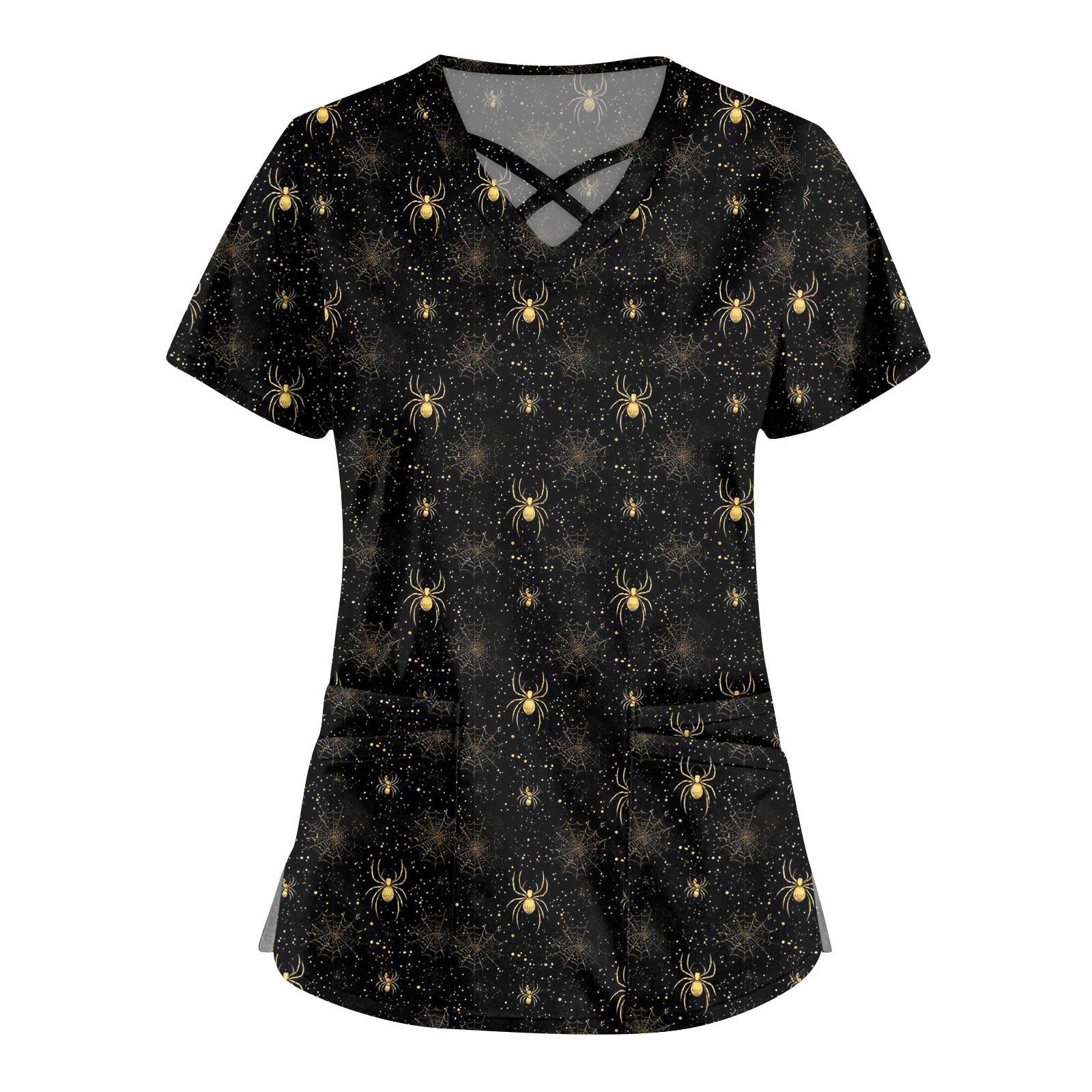 Женская мода Комбинезоны с перекрестным V-образным вырезом и короткими рукавами Двойные карманы Топы с принтом на Хэллоуин Униформа XXXXXL
Женская мода Комбинезоны с перекрестным V-образным вырезом и короткими рукавами Двойные карманы Топы с принтом на Хэллоуин Униформа XXXXXL