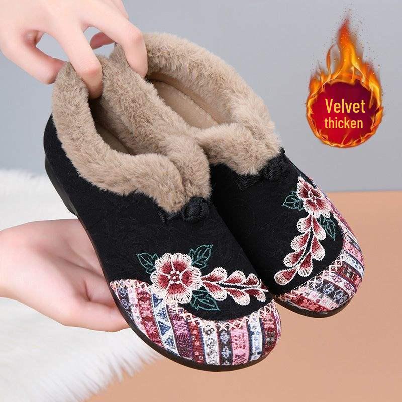 Women s Fleece-Lined Embroidered Cotton Shoes - Warm, Non-Slip, Ethnic Style for Middle-Aged and Elderly 38 чорний
Women s Fleece-Lined Embroidered Cotton Shoes - Warm, Non-Slip, Ethnic Style for Middle-Aged and Elderly 38 чорний