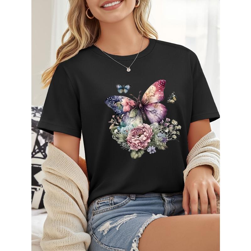 European Size Butterfly Series Printed Round-Neck Short-Sleeve T-Shirt 4XL чорний
European Size Butterfly Series Printed Round-Neck Short-Sleeve T-Shirt 4XL чорний