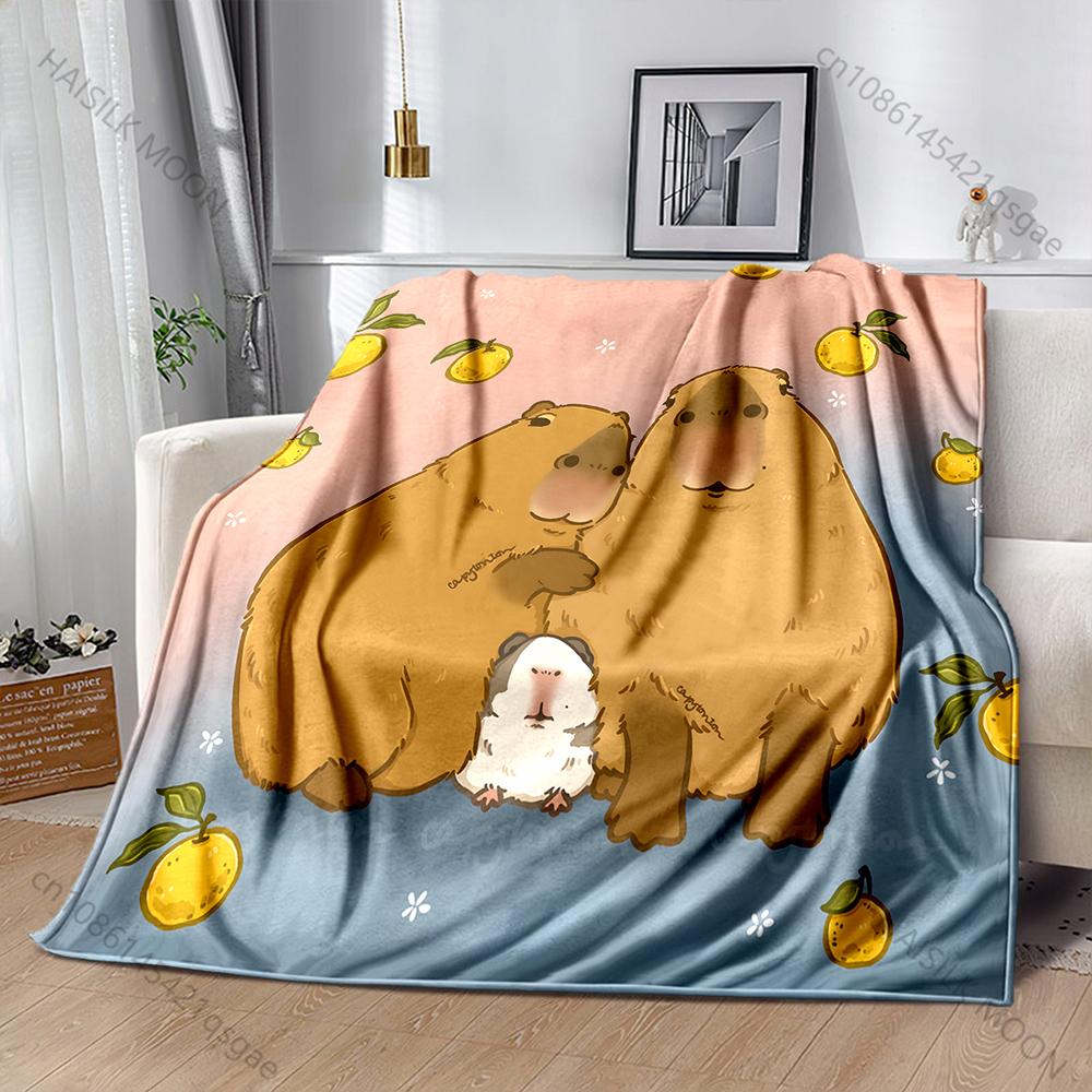 Two Capybara Oranges Print Blanket Warm Soft Fluffy Kids Adult Luxury Gifts for Sofa Bed Home Outdoor Travel Camping RV Blanket 75x90cm
Two Capybara Oranges Print Blanket Warm Soft Fluffy Kids Adult Luxury Gifts for Sofa Bed Home Outdoor Travel Camping RV Blanket 75x90cm