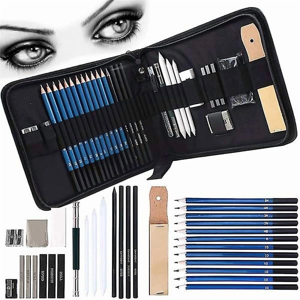 Professional sketching and drawing pencil set, including graphite pencils, charcoal pencils, graphite sticks, a 32-piece all-in-one art supplies set
Professional sketching and drawing pencil set, including graphite pencils, charcoal pencils, graphite sticks, a 32-piece all-in-one art supplies set