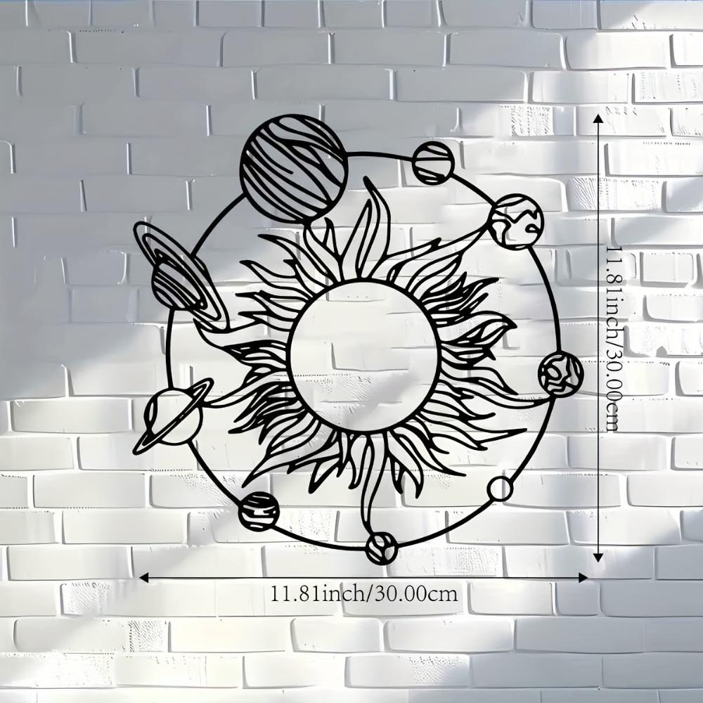 1pc Iron Sun Planets Wall Decor 11.81 inch Solar System Sculpture for Indoor Outdoor Farmhouse Living Room Garden Patio Educational Astronomy Art 12in
1pc Iron Sun Planets Wall Decor 11.81 inch Solar System Sculpture for Indoor Outdoor Farmhouse Living Room Garden Patio Educational Astronomy Art 12in