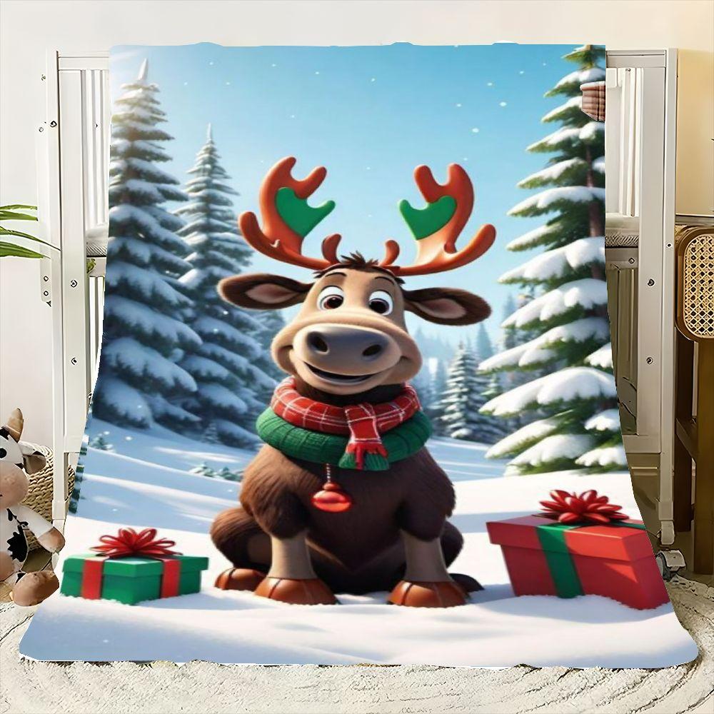 Cheerful Cartoon Reindeer Winter Holiday Throw Blanket - Cozy Faux Fur Blanket Featuring Friendly Reindeer with Green Accented A 30x40in
Cheerful Cartoon Reindeer Winter Holiday Throw Blanket - Cozy Faux Fur Blanket Featuring Friendly Reindeer with Green Accented A 30x40in