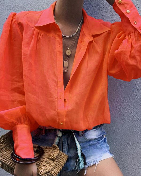 Європейська та американська сорочка оверсайз з рукавами-ліхтариками та однотонним кольором з костюмним коміром для жінок - Колекція Осінь/Зима XL помаранчевий/червоний
Європейська та американська сорочка оверсайз з рукавами-ліхтариками та однотонним кольором з костюмним коміром для жінок - Колекція Осінь/Зима XL помаранчевий/червоний