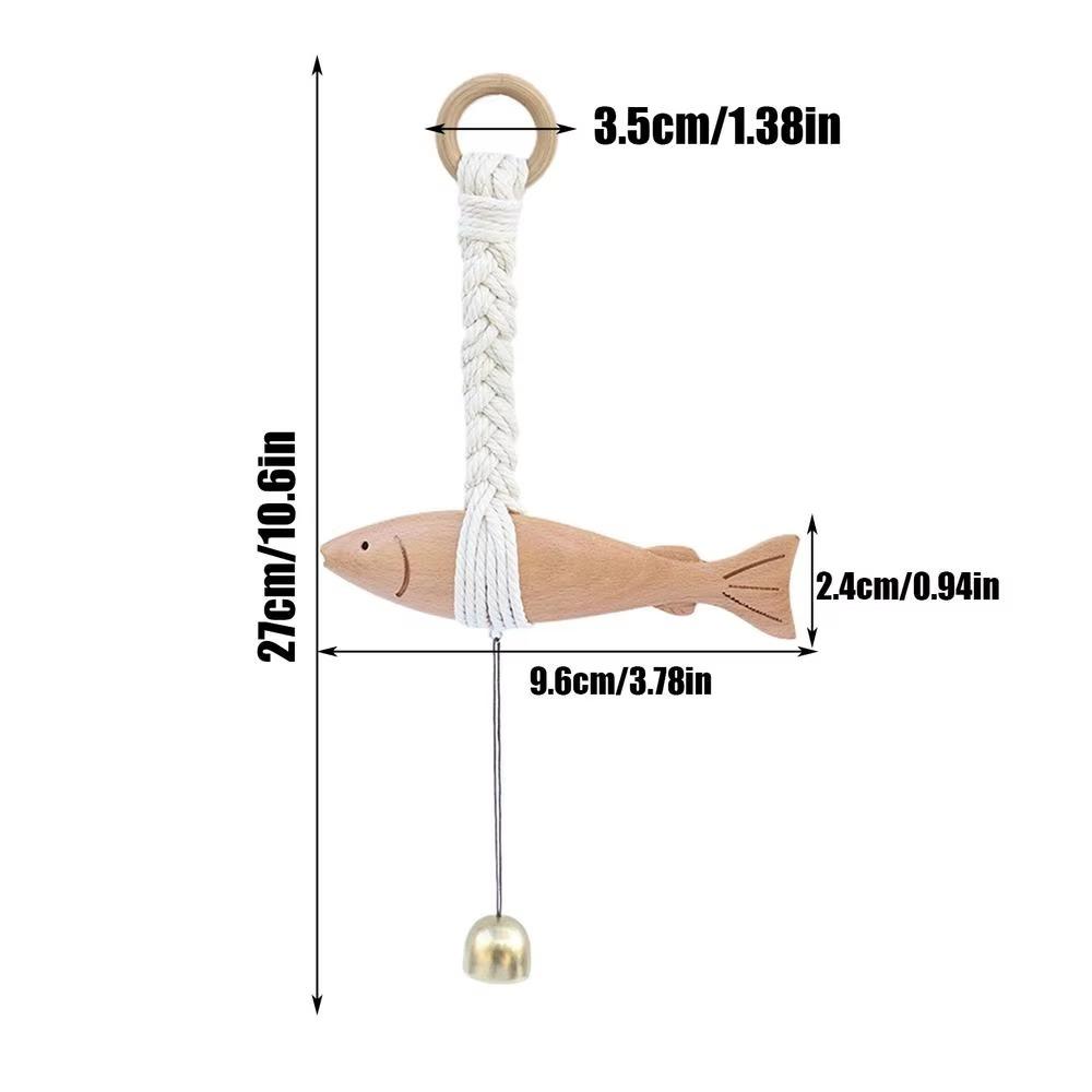 Multi-functional Wood Fish Doorbell Handcrafted Wall Hanging Decor Hanging Ornament Fish Sculpture Home Garden
Multi-functional Wood Fish Doorbell Handcrafted Wall Hanging Decor Hanging Ornament Fish Sculpture Home Garden