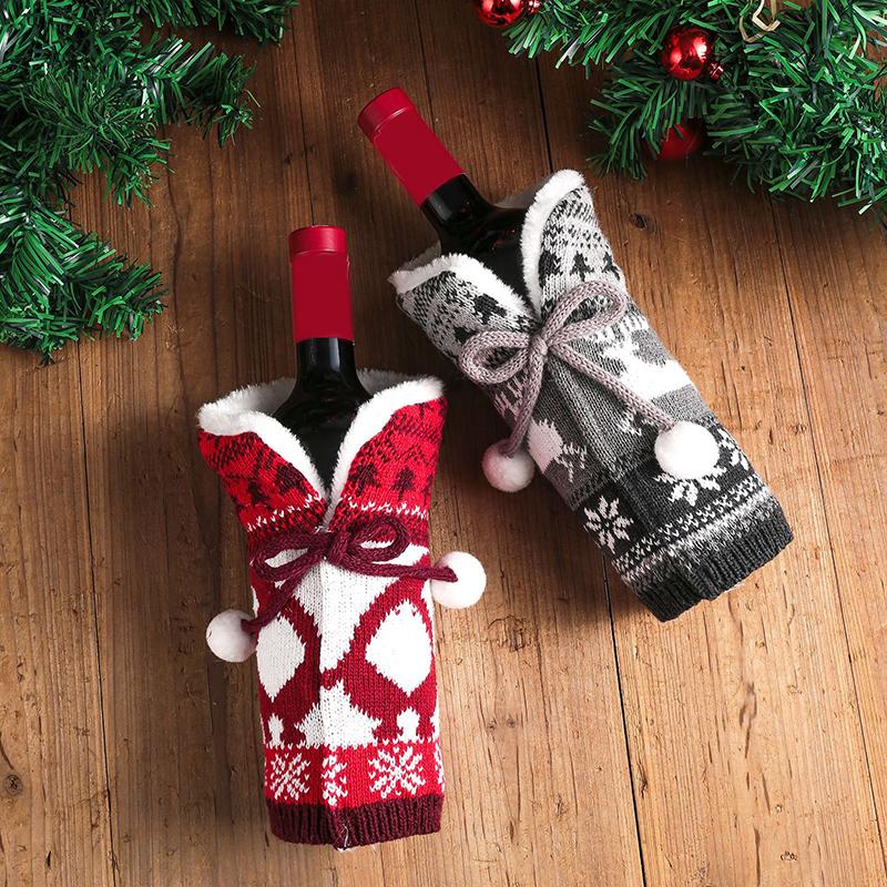 Red Wine Beer Champagen Cover Knitting Wool Christmas Wine Bottle Cover Knitted Sweaters Home Festival Table Decoration 23x12cm серый
Red Wine Beer Champagen Cover Knitting Wool Christmas Wine Bottle Cover Knitted Sweaters Home Festival Table Decoration 23x12cm серый