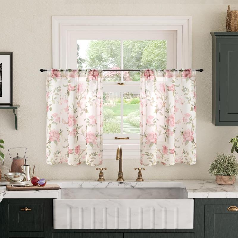 Yellow Floral Sheer Curtain for Windows Short Sheer Valance Vintage Farmhouse Basement Half Cafe Curtains 36 Inch Length 140x45cm рожевий
Yellow Floral Sheer Curtain for Windows Short Sheer Valance Vintage Farmhouse Basement Half Cafe Curtains 36 Inch Length 140x45cm рожевий