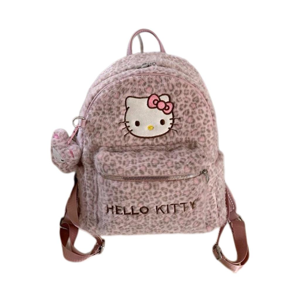 Cute Cartoon Hello Kitty Cat Backpack With Leopard Print Pu Material For Daily Use And Storage
Cute Cartoon Hello Kitty Cat Backpack With Leopard Print Pu Material For Daily Use And Storage