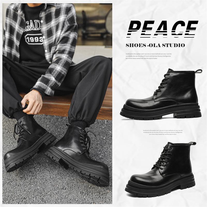 2024 horsehide new thick-soled Martin boots retro wind locomotive boots men s short boots casual 14405-J 38 чёрный
2024 horsehide new thick-soled Martin boots retro wind locomotive boots men s short boots casual 14405-J 38 чёрный