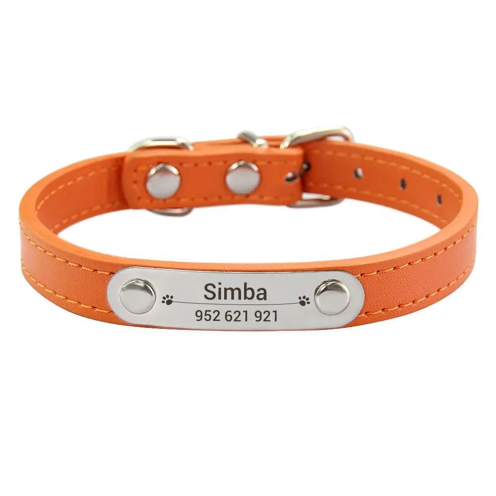 Personalized Dog Collar Name Carved 16 Colors Solid PU Leather Collar For Small Medium Large Dogs Puppy Cat Accessories Red Pink XXS помаранчевий
Personalized Dog Collar Name Carved 16 Colors Solid PU Leather Collar For Small Medium Large Dogs Puppy Cat Accessories Red Pink XXS помаранчевий