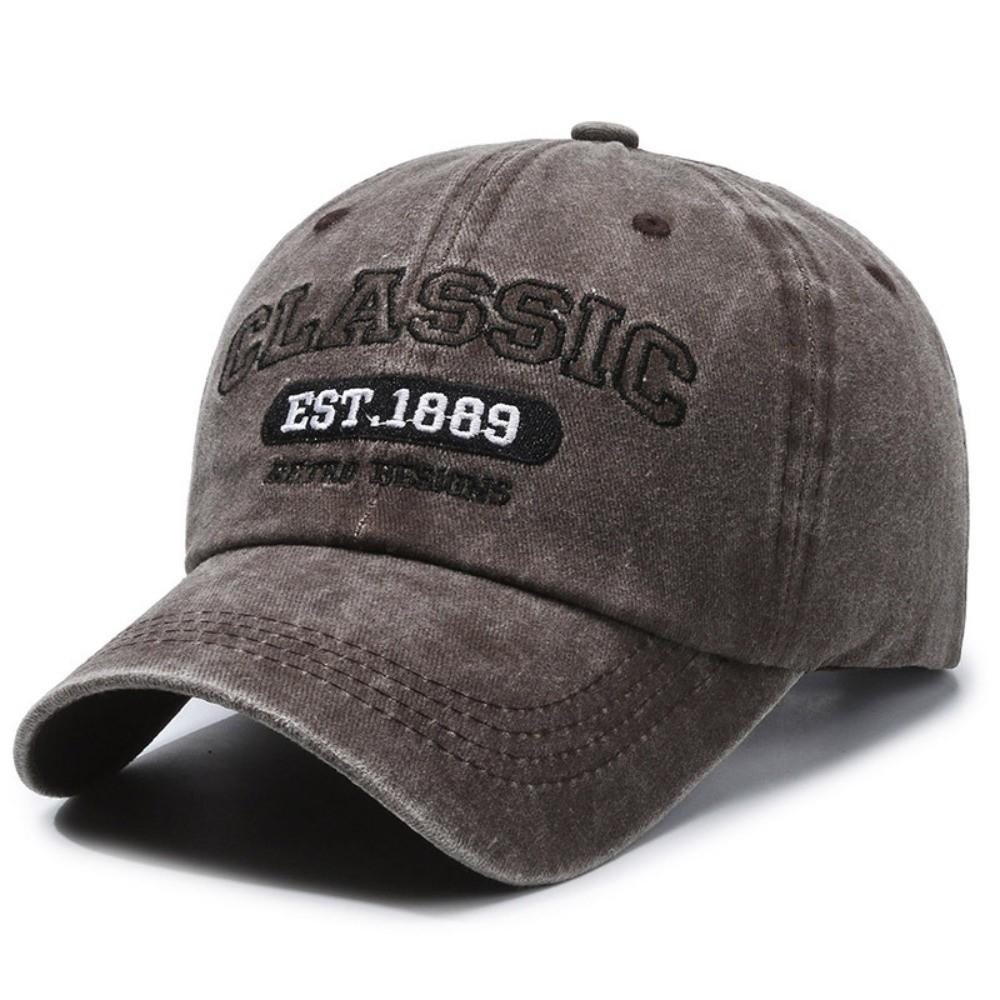 Vintage Classic EST.1889 Embroidery Baseball Cap Visor Adjustable Baseball Hats Washed Cotton Casquette For Man Women кавовий
Vintage Classic EST.1889 Embroidery Baseball Cap Visor Adjustable Baseball Hats Washed Cotton Casquette For Man Women кавовий