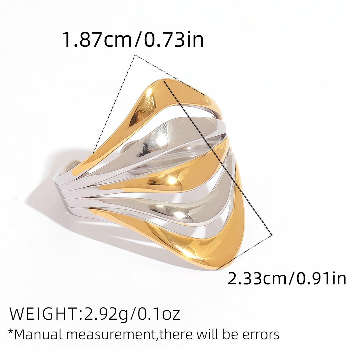 Stylish Unique Geometric Stainless Steel Open Ring Personalized Metal Rust Proof Attractive Fashion Zircon for Women Gift
Stylish Unique Geometric Stainless Steel Open Ring Personalized Metal Rust Proof Attractive Fashion Zircon for Women Gift