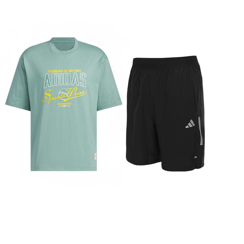 Adidas Letter Print Pattern Crew Neck Short Sleeve T-Shirt And Five-Point Shorts Casual Sports Set Men sets JN9504+IP4467 S
Adidas Letter Print Pattern Crew Neck Short Sleeve T-Shirt And Five-Point Shorts Casual Sports Set Men sets JN9504+IP4467 S